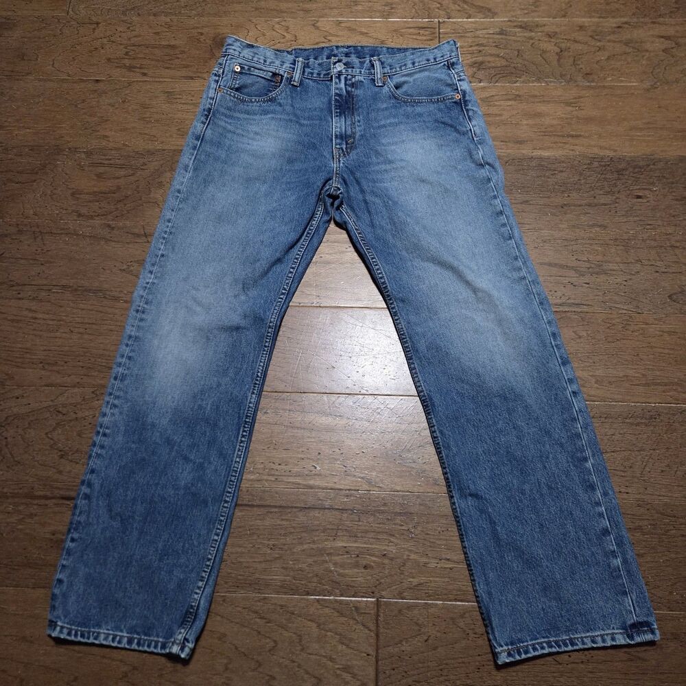 Vtg Levi's Jeans Mens 34x32 Blue 569 Loose Straight Baggy Wide Y2K Grunge 34x34